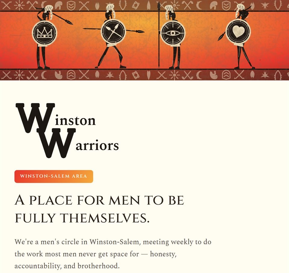 Warrior concept — the homepage hero